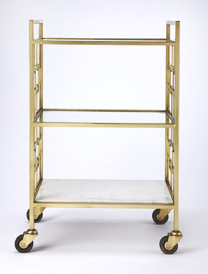 Butler Specialty Company - Arcadia Polished Bar Cart, Gold - 5347402