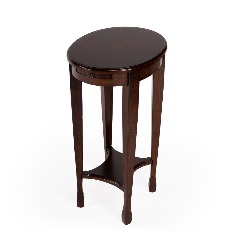Butler Specialty Company - Arielle 12.5 in. W Oval Wood Side Table, Dark Brown - 1483108