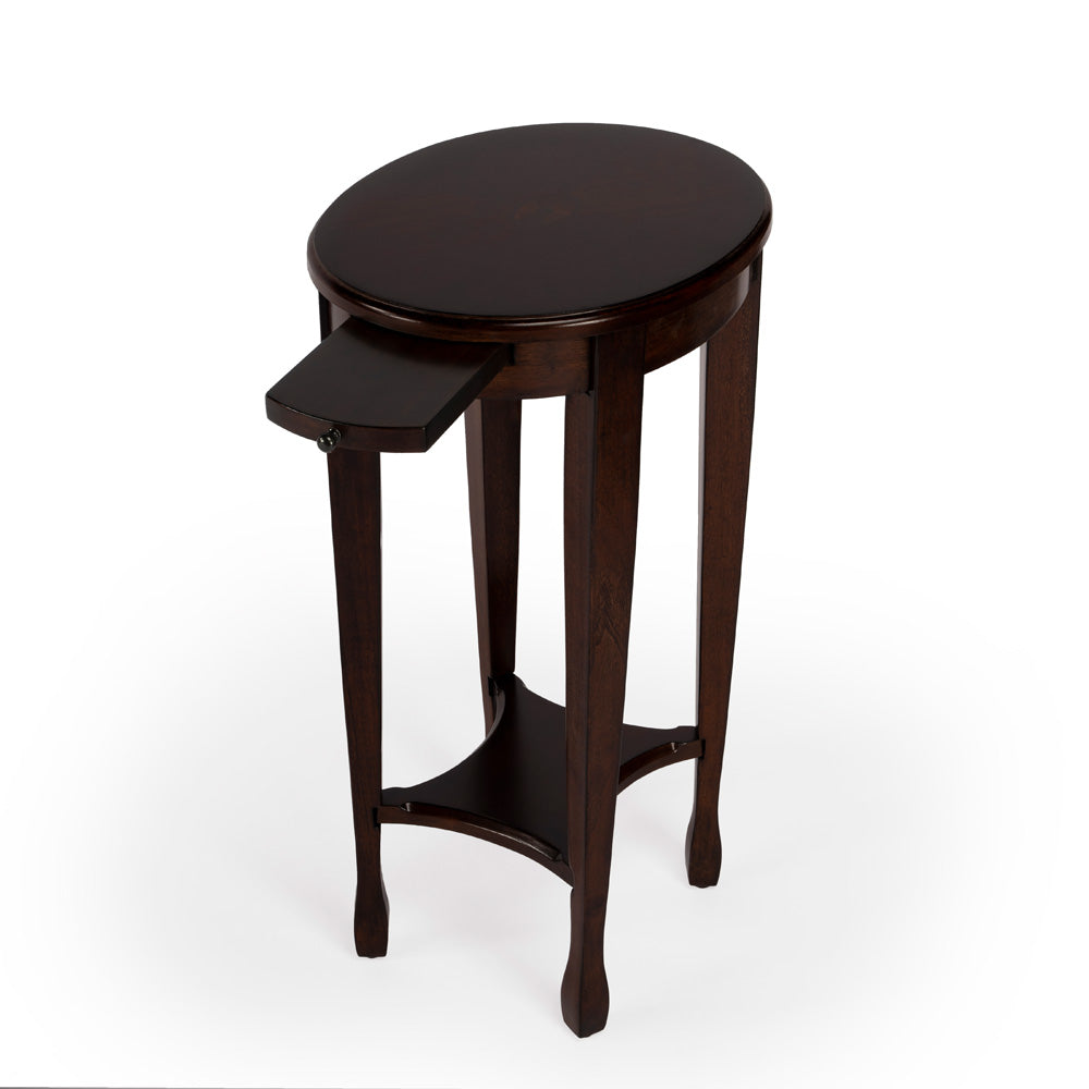Butler Specialty Company - Arielle 12.5 in. W Oval Wood Side Table, Dark Brown - 1483108