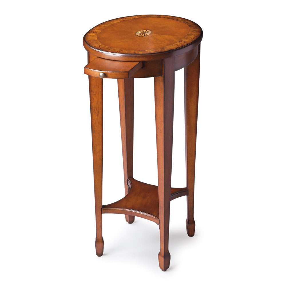 Butler Specialty Company - Arielle 12.5 in. W Oval Wood Side Table, Medium Brown - 1483101