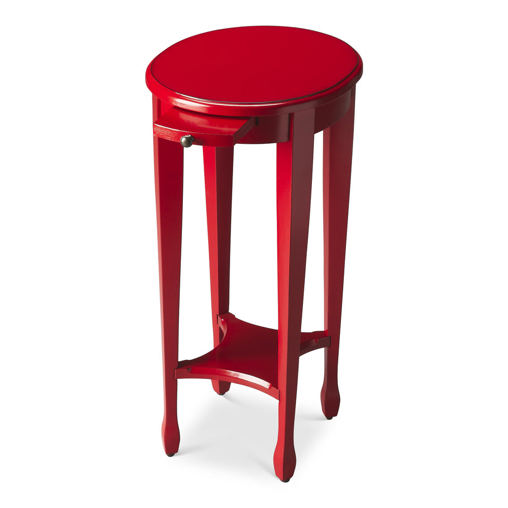 Butler Specialty Company - Arielle 12.5 in. W Oval Wood Side Table, Red - 1483293