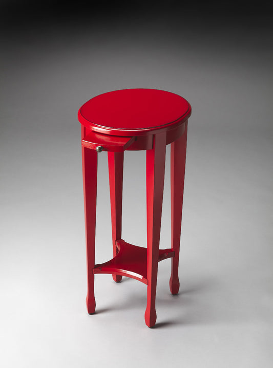 Butler Specialty Company - Arielle 12.5 in. W Oval Wood Side Table, Red - 1483293
