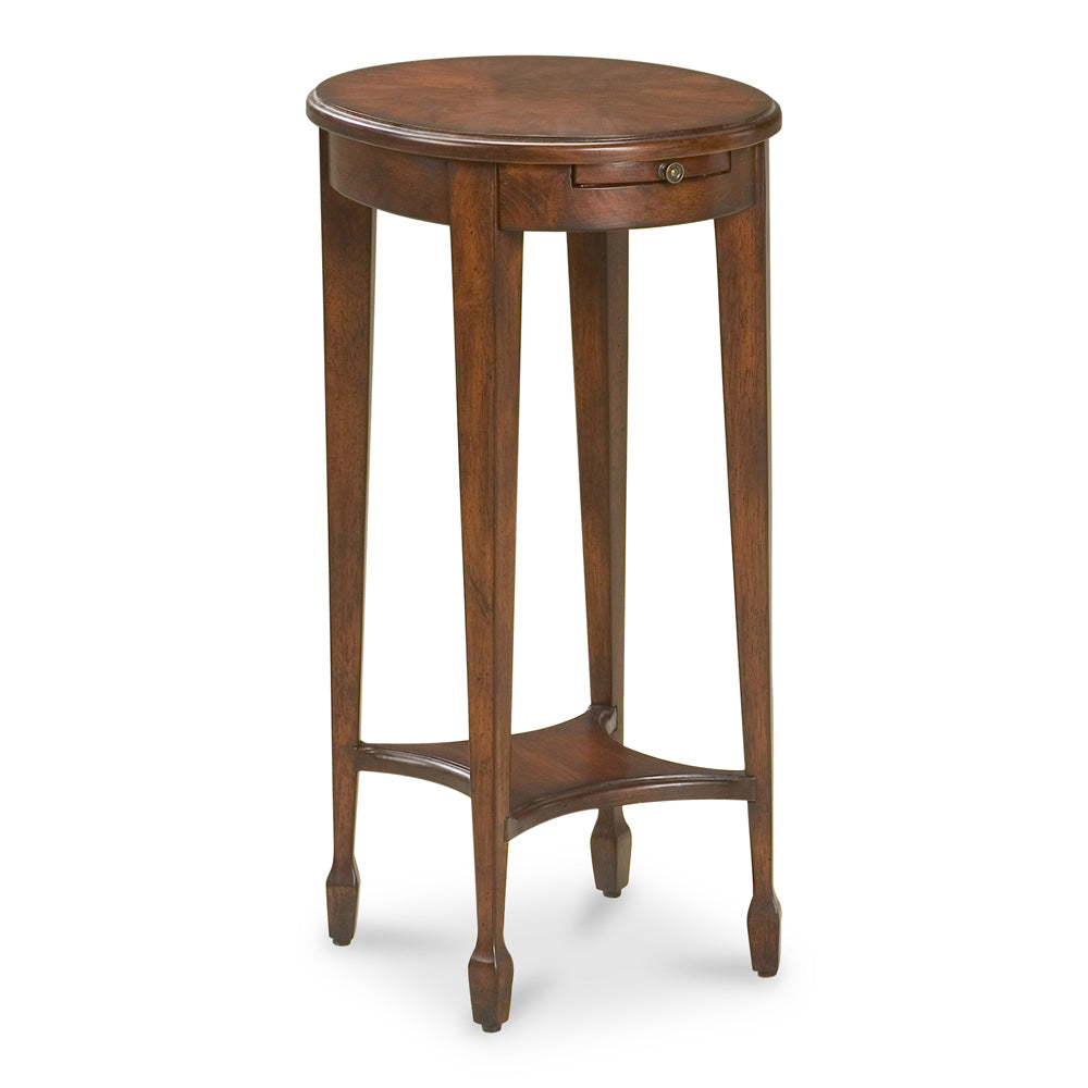 Butler Specialty Company - Arielle 12.5 in. W Oval Wood Side Table, Dark Brown - 1483024