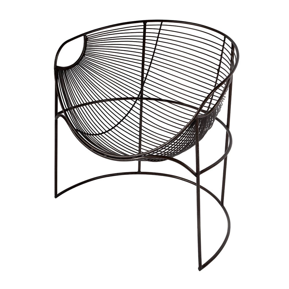 Butler Specialty Company - Artemis 30 in. W Oval Iron Basket Accent Chair, Black - 5824025 View 1