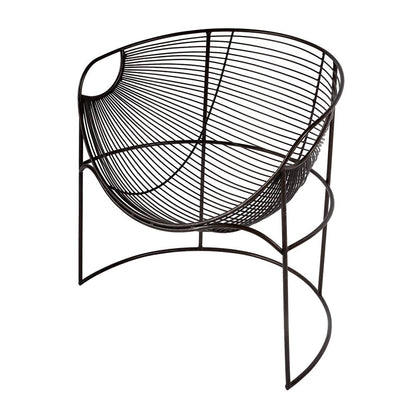 Butler Specialty Company - Artemis 30 in. W Oval Iron Basket Accent Chair, Black - 5824025 View 1