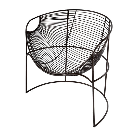 Butler Specialty Company - Artemis 30 in. W Oval Iron Basket Accent Chair, Black - 5824025 View 1