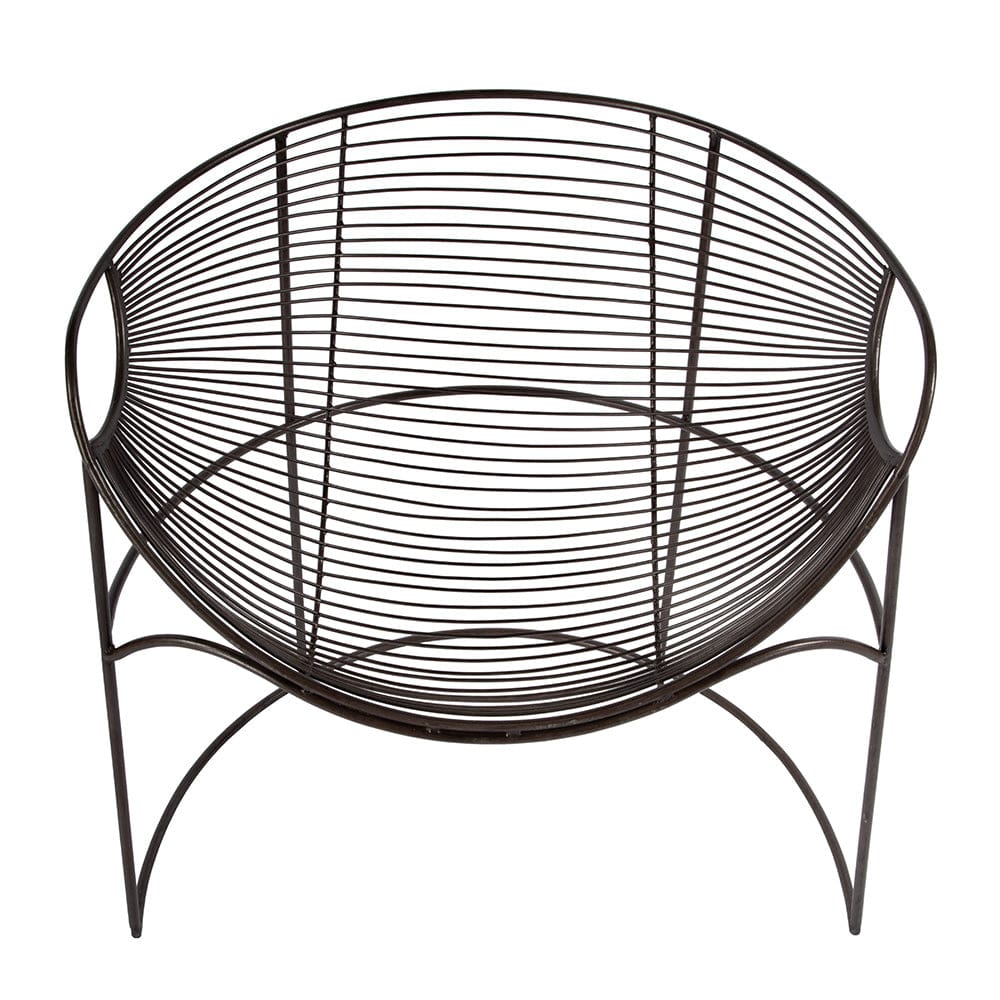 Butler Specialty Company - Artemis 30 in. W Oval Iron Basket Accent Chair, Black - 5824025 View 3
