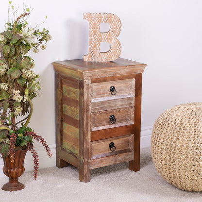Butler Specialty Company - Artifacts - Arya 15.75 in. W Rectangular Hand Painted Wood 3 Drawer Rustic Accent Chest, Assorted - 1837290 view 1