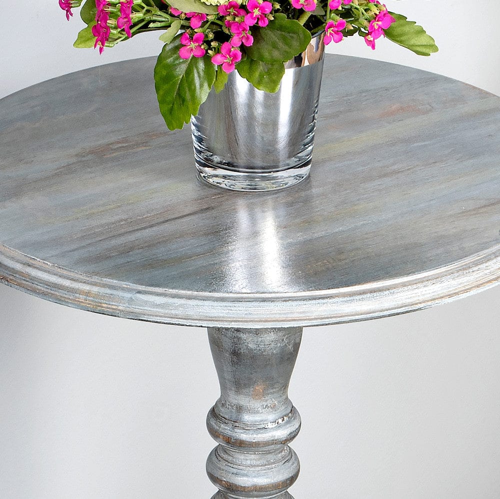 Butler Specialty Company - Artifacts - Dani 16 in. W Round Wood Pedestal Side Table, Gray - 2265290 view 8