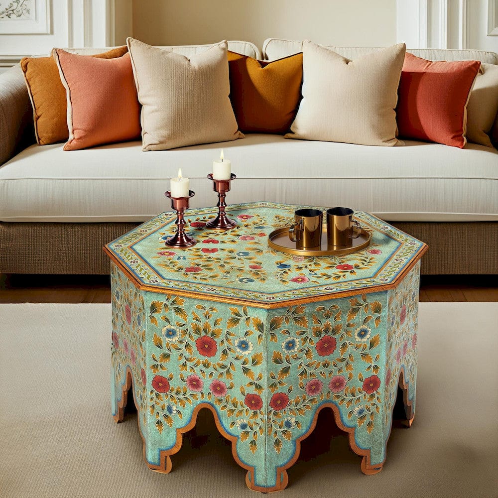 Butler Specialty Company - Artifacts - Priya Hand Painted Coffee Table, Green - 5362290 view 5