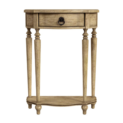 Butler Specialty Company - Ashby 22 in. W Demilune Wood 1 Drawer Console Table, Beige - 2101424