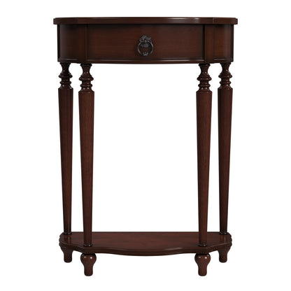 Butler Specialty Company - Ashby 22 in. W Demilune Wood 1 Drawer Console Table, Dark Brown - 2101024
