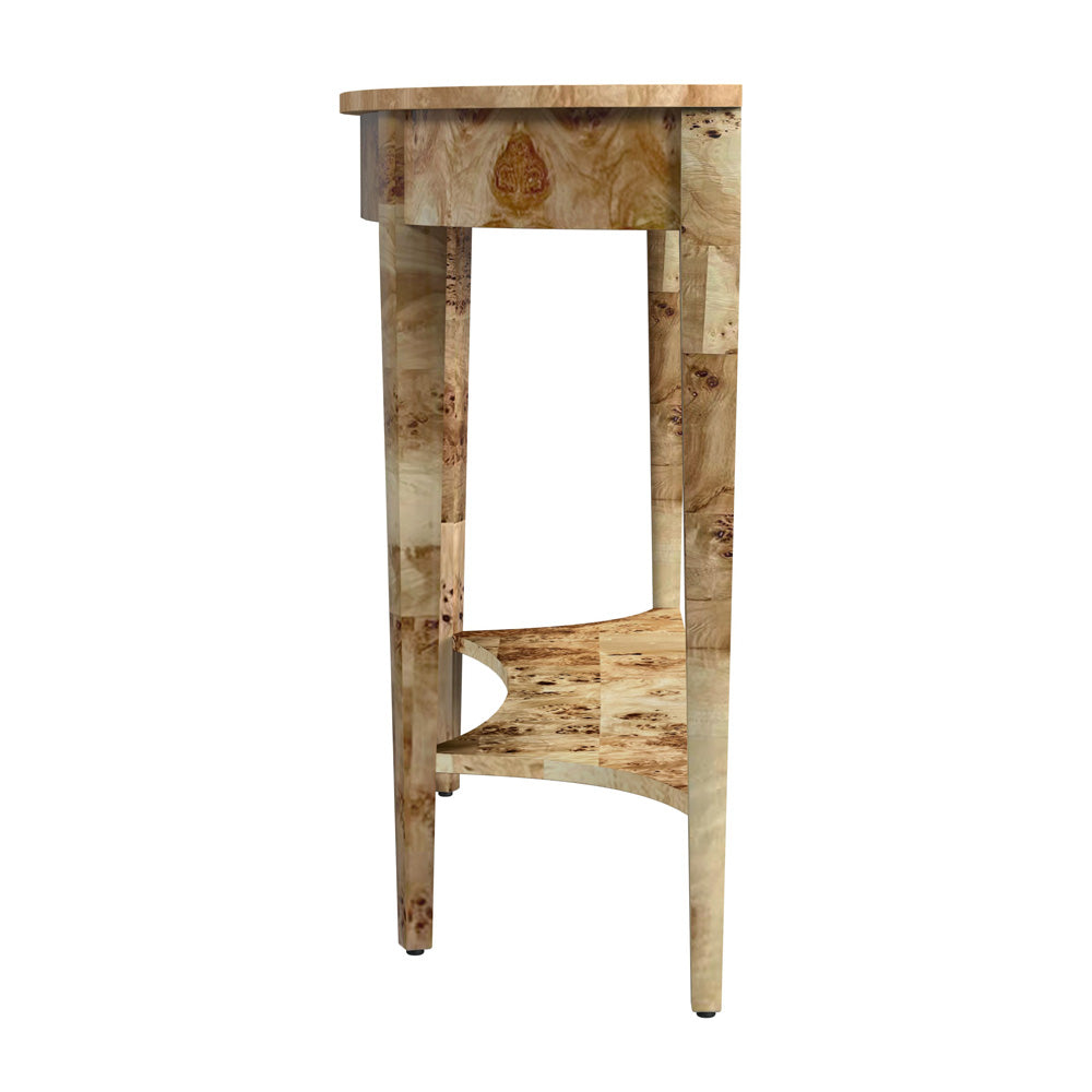 Butler Specialty Company - Astor 54 in. W Demilune Wood Console Table with Lower Shelf, Brown - 4146443