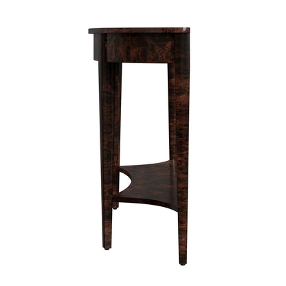 Butler Specialty Company - Astor 54 in. W Demilune Wood Console Table with Lower Shelf, Dark Brown - 4146446