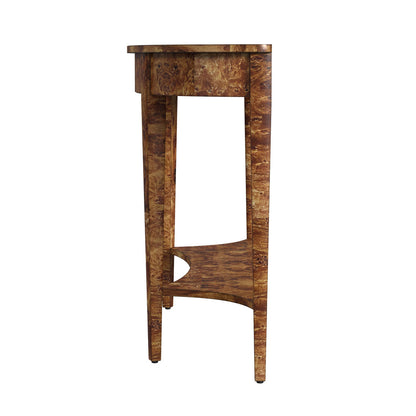 Butler Specialty Company - Astor 54 in. W Demilune Wood Console Table with Lower Shelf, Light Brown - 4146442