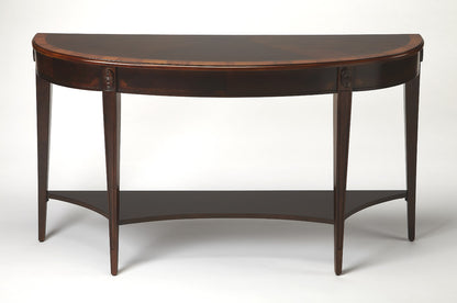 Butler Specialty Company - Astor 54 in. W Demilune Wood Console Table with Lower Shelf, Noveau Brown - 4146211