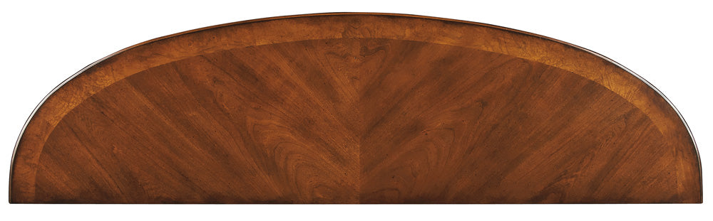 Butler Specialty Company - Astor 54 in. W Demilune Wood Console Table with Lower Shelf, Nutmeg Brown - 4146251
