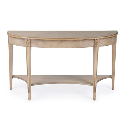 Butler Specialty Company - Astor 54 in. W Demilune Wood Console Table with Lower Shelf, Tan/Beige - 4146424