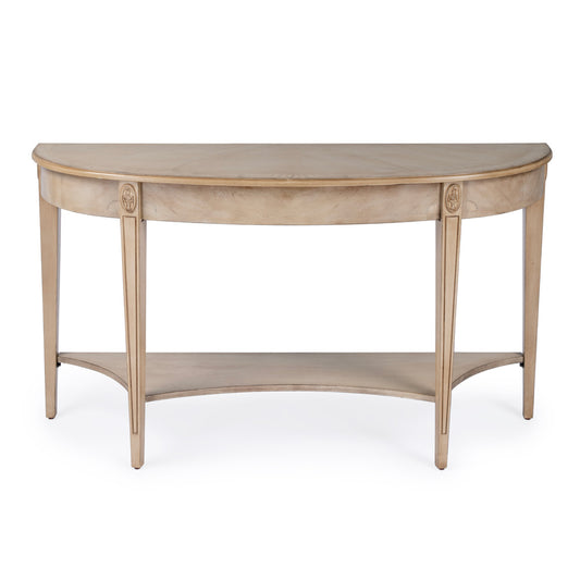 Butler Specialty Company - Astor 54 in. W Demilune Wood Console Table with Lower Shelf, Tan/Beige - 4146424
