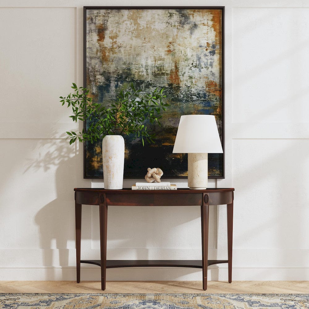 Butler Specialty Company - Astor 54 in. W Demilune Wood Console Table with Lower Shelf, Noveau Brown - 4146211 view 3