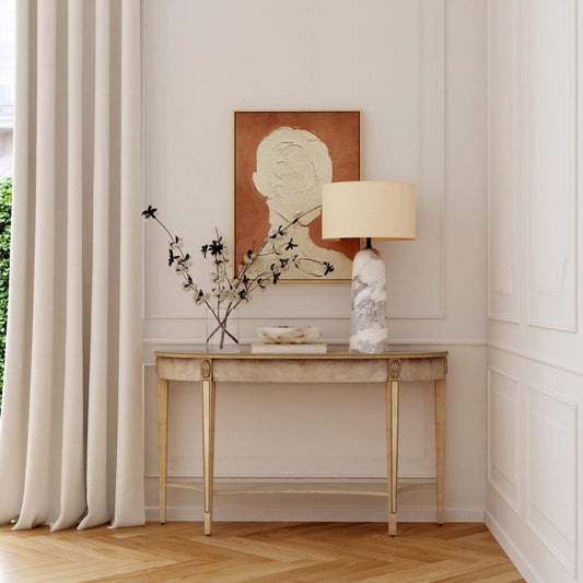 Butler Specialty Company - Astor 54 in. W Demilune Wood Console Table with Lower Shelf, Tan/Beige - 4146424 view 1