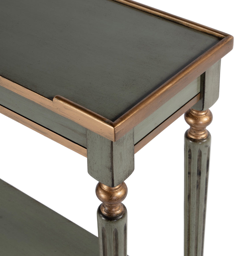 Butler Specialty Company Aubrey 29 in. W Rectangular Open Shelf Console Table  - Pastel Green - 7036482 view 6