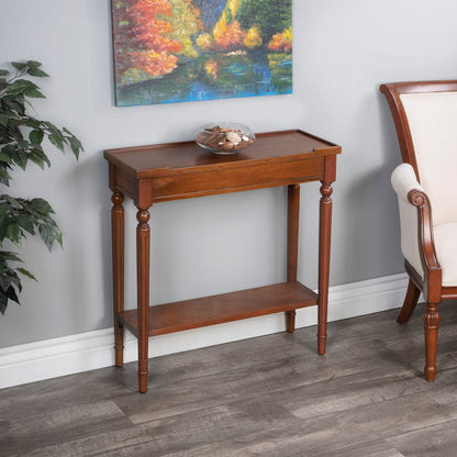Butler Specialty Company - Aubrey 29 in. W Rectangular Wood Console Table with Lower Shelf, Medium Brown - 7036101 view 6