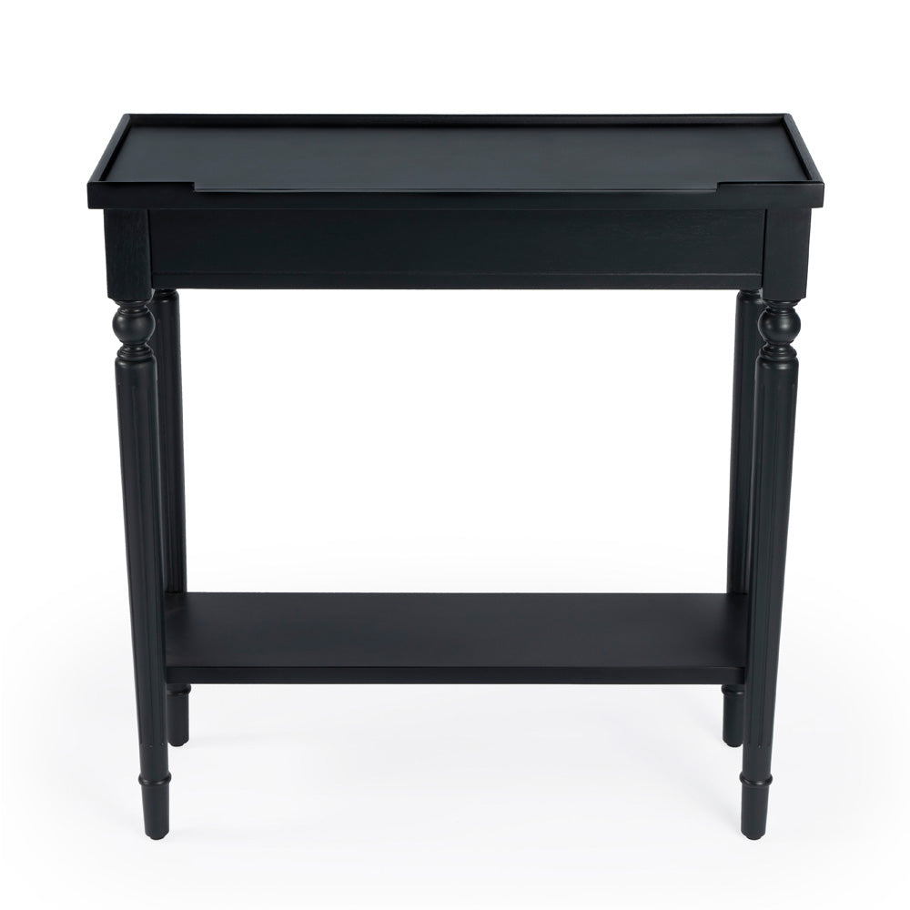 Butler Specialty Company - Aubrey 29 in. W Rectangular Wood Console Table with Lower Shelf, Black - 7036136
