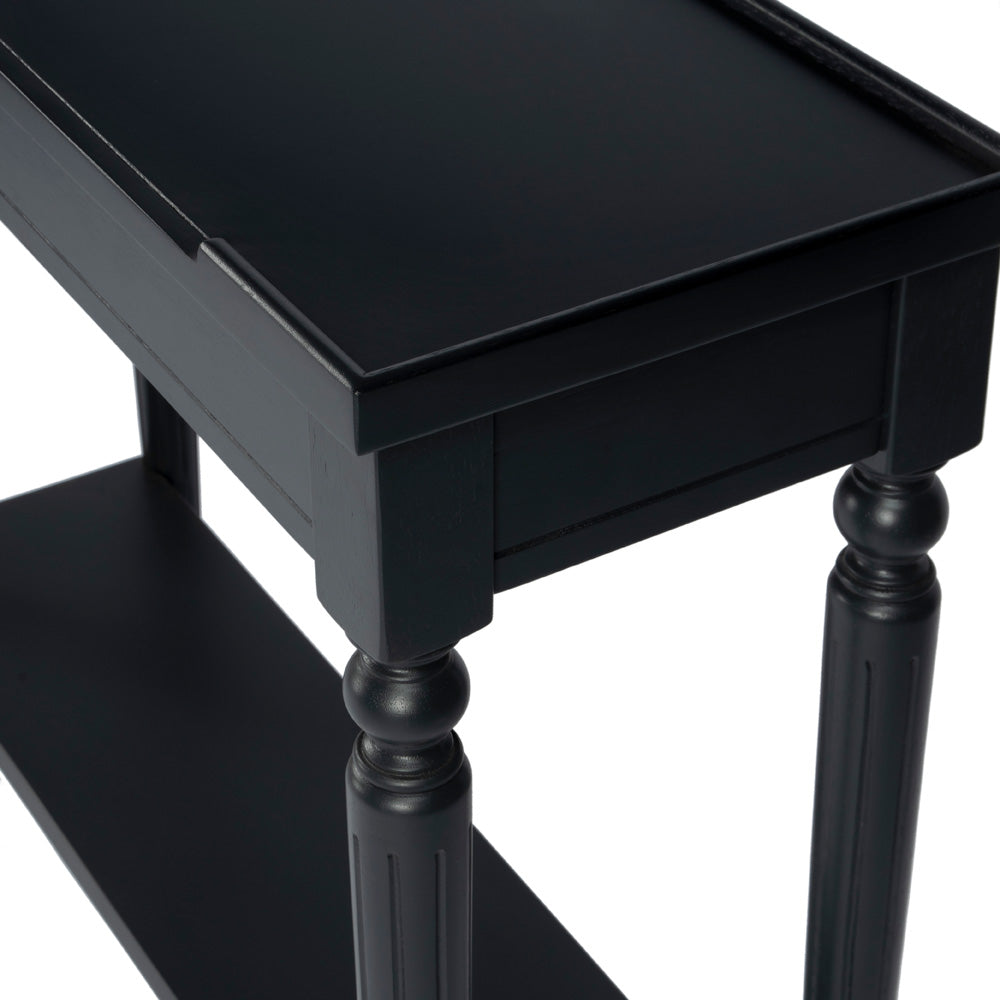 Butler Specialty Company - Aubrey 29 in. W Rectangular Wood Console Table with Lower Shelf, Black - 7036136