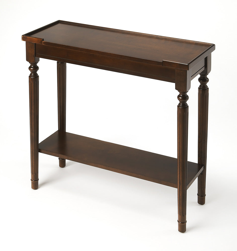 Butler Specialty Company - Aubrey 29 in. W Rectangular Wood Console Table with Lower Shelf, Dark Brown - 7036024