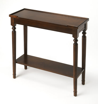 Butler Specialty Company - Aubrey 29 in. W Rectangular Wood Console Table with Lower Shelf, Dark Brown - 7036024