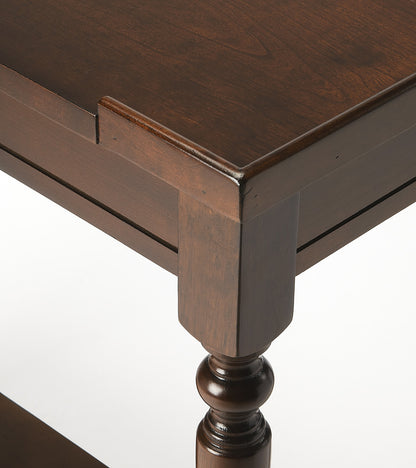 Butler Specialty Company - Aubrey 29 in. W Rectangular Wood Console Table with Lower Shelf, Dark Brown - 7036024