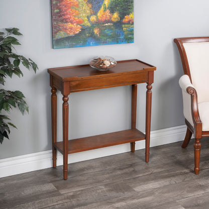 Butler Specialty Company - Aubrey 29 in. W Rectangular Wood Console Table with Lower Shelf, Medium Brown - 7036101