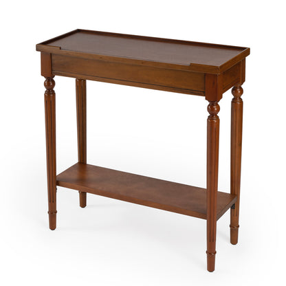 Butler Specialty Company - Aubrey 29 in. W Rectangular Wood Console Table with Lower Shelf, Medium Brown - 7036101