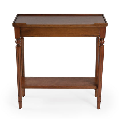 Butler Specialty Company - Aubrey 29 in. W Rectangular Wood Console Table with Lower Shelf, Medium Brown - 7036101
