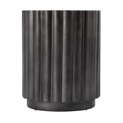 Butler Specialty Company - Ava 15 in. W Round Iron Fluted Side Table, Gray - 5872330 View 2