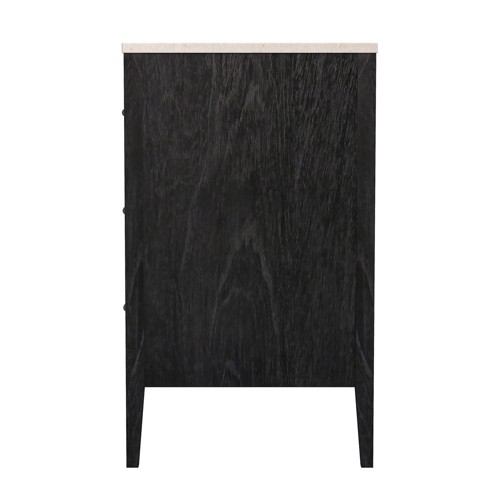 Butler Specialty Company - Averly 64 in. W Rectangular Marble and Wood 6 Drawer Dresser, Black - 6296432 view 5