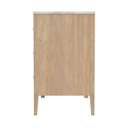 Butler Specialty Company - Averly 64 in. W Rectangular Marble and Wood 6 Drawer Dresser, Light Brown - 6296455 view 5