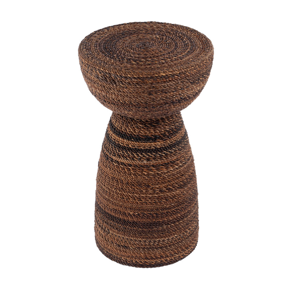 Butler Specialty Company - Bagshawe 13 in. W Round Wood and Abaca Rope Side Table  - Brown - 5911070 view 1