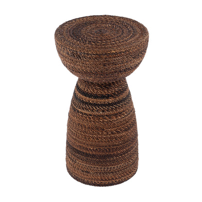 Butler Specialty Company - Bagshawe 13 in. W Round Wood and Abaca Rope Side Table  - Brown - 5911070 view 1