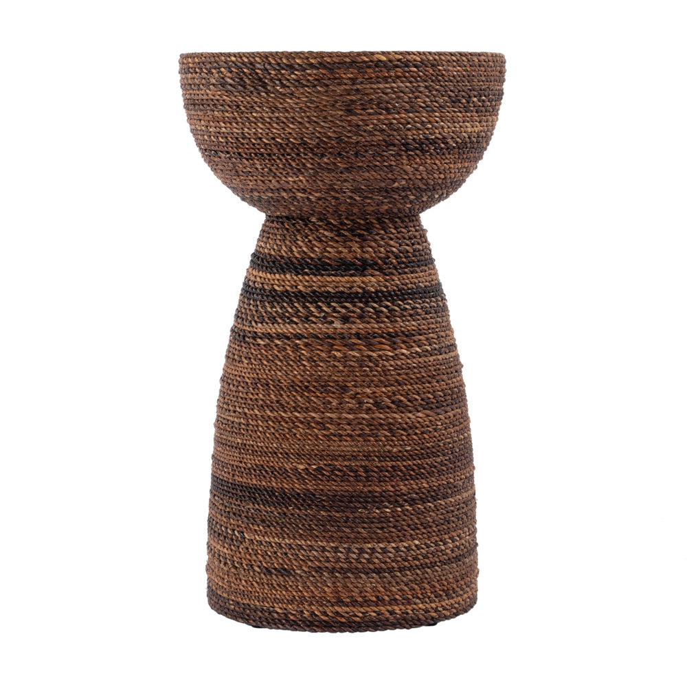 Butler Specialty Company - Bagshawe 13 in. W Round Wood and Abaca Rope Side Table  - Brown - 5911070 view 2