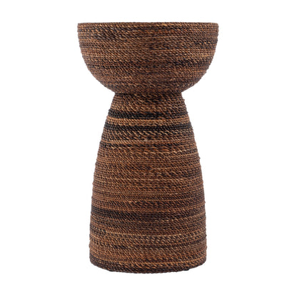 Butler Specialty Company - Bagshawe 13 in. W Round Wood and Abaca Rope Side Table  - Brown - 5911070 view 2