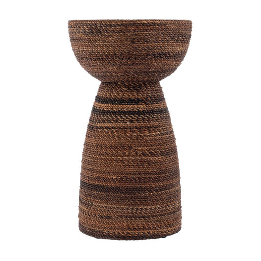 Butler Specialty Company - Bagshawe 13 in. W Round Wood and Abaca Rope Side Table  - Brown - 5911070 view 2