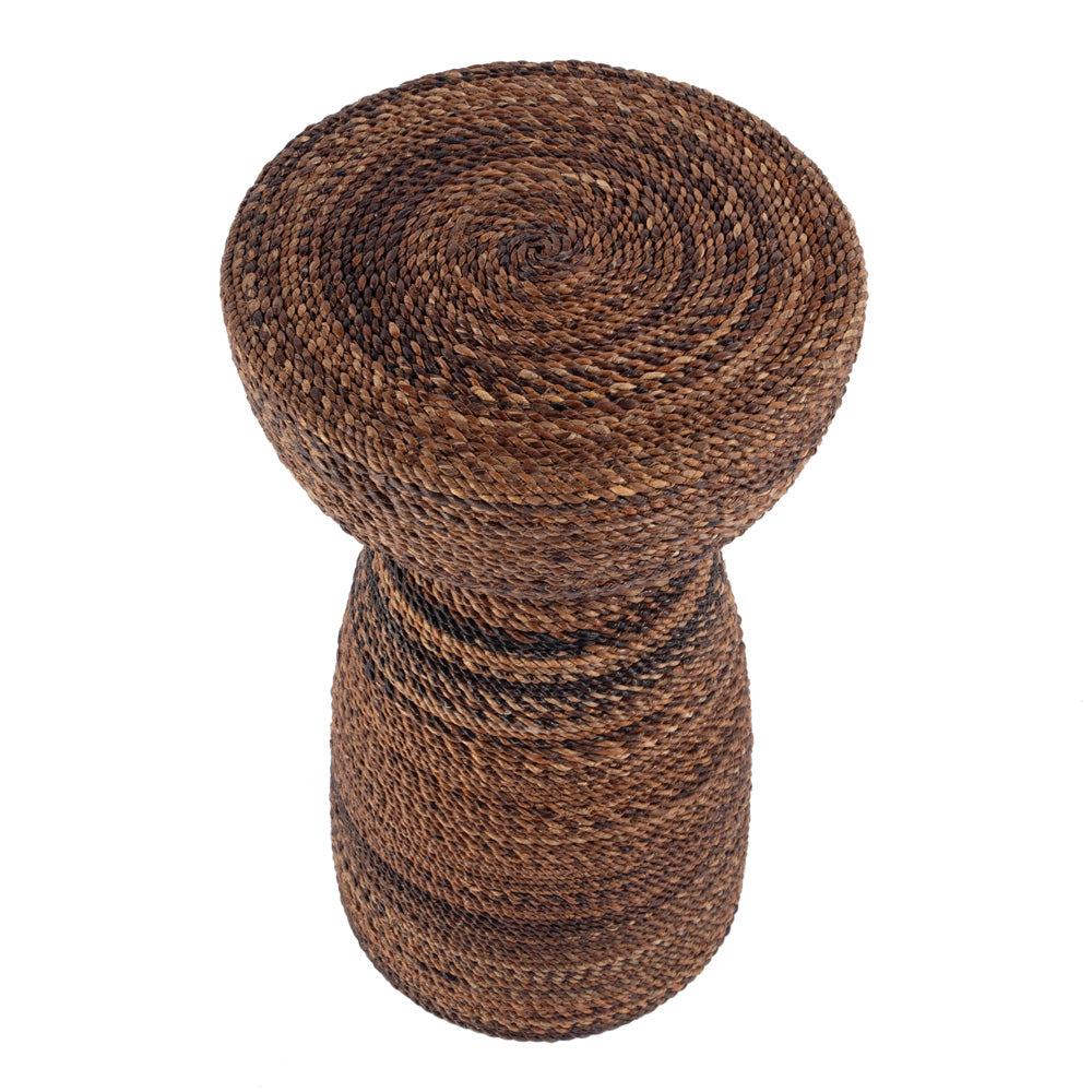 Butler Specialty Company - Bagshawe 13 in. W Round Wood and Abaca Rope Side Table  - Brown - 5911070 view 3