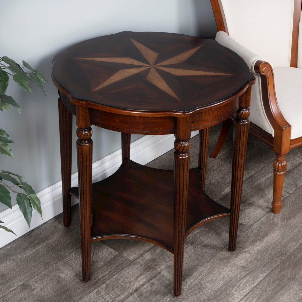 Butler Specialty Company - Bainbridge 28 in. W Round Wood Side Table, Dark Brown - 557024 view 4