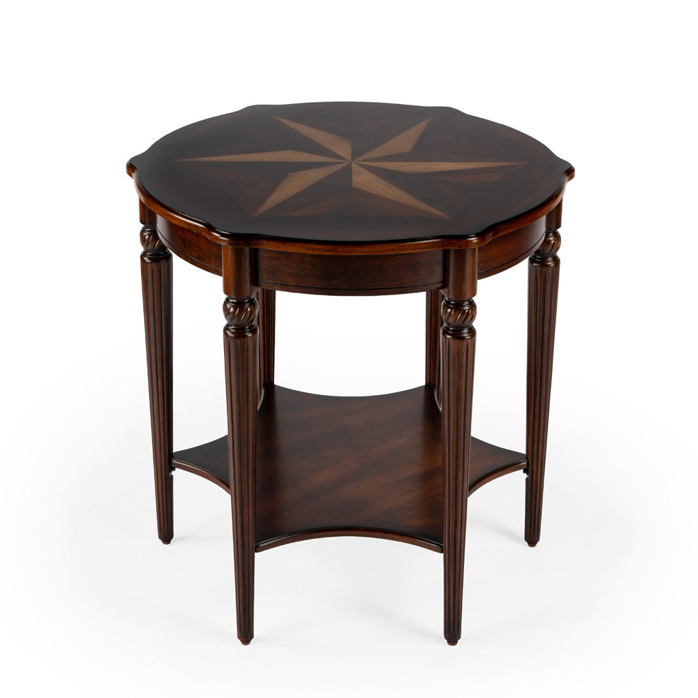 Butler Specialty Company - Bainbridge 28 in. W Round Wood Side Table, Dark Brown - 557024