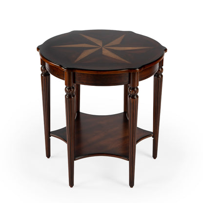 Butler Specialty Company - Bainbridge 28 in. W Round Wood Side Table, Dark Brown - 557024