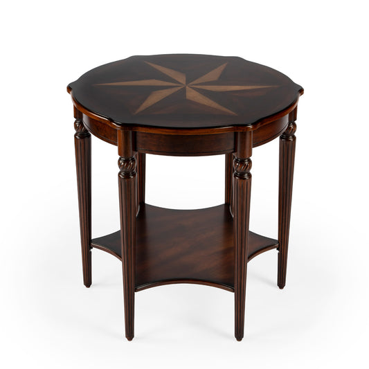 Butler Specialty Company - Bainbridge 28 in. W Round Wood Side Table, Dark Brown - 557024