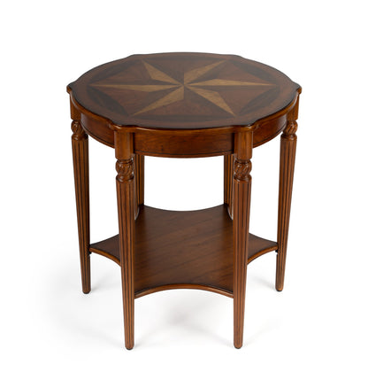 Butler Specialty Company - Bainbridge 28 in. W Round Wood Side Table, Medium Brown - 557101