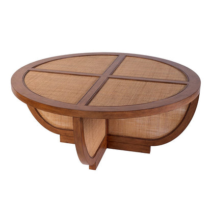 Butler Specialty Company - Bali Breeze 42 in. Round Wood and Mesh Woven Coffee Table, Brown - 5910070 View 1